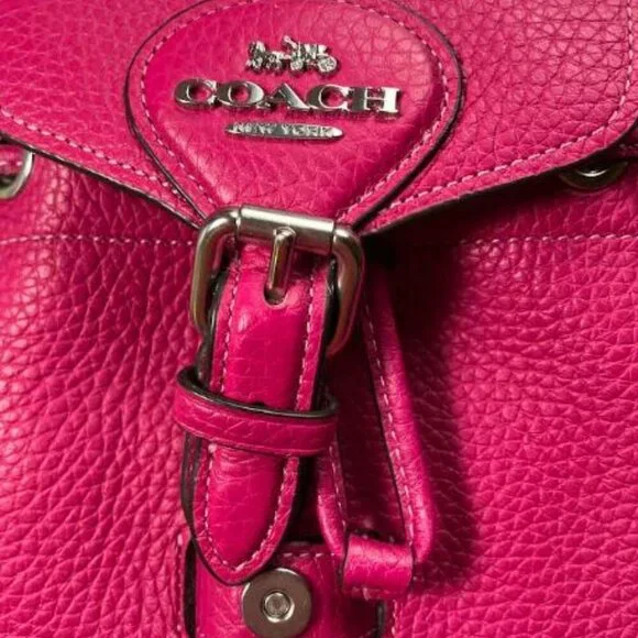 Coach Amelia Backpack Fuchsia Convertible Crossbody NWOT - Picture 9 of 14